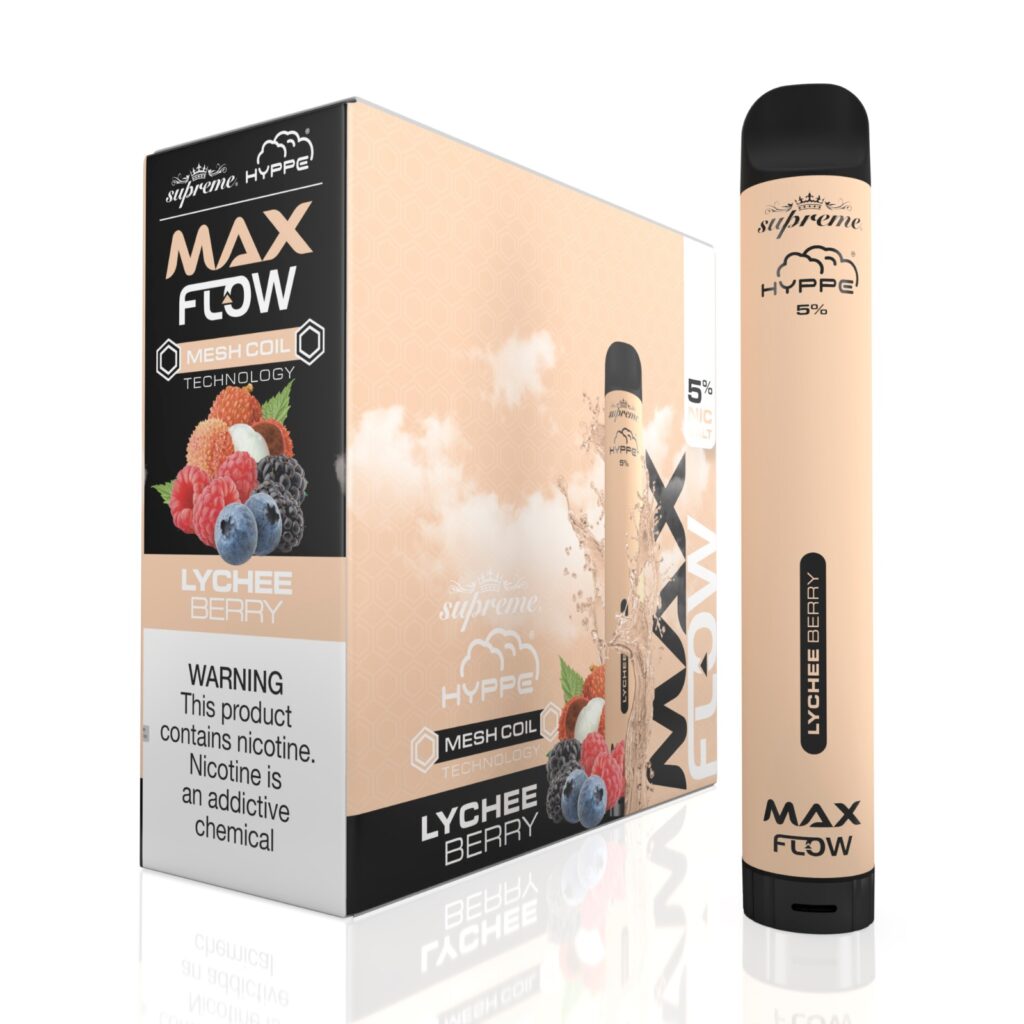 Vape Raspberry Lychee Hyppe Max Flow Lychee Berry Disposable Vape - MB Vape